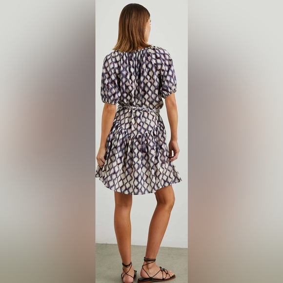 RAILS EMMALINE Mini DRESS - IRIS SHIBORI Print Size Medium - Picture 2 of 11